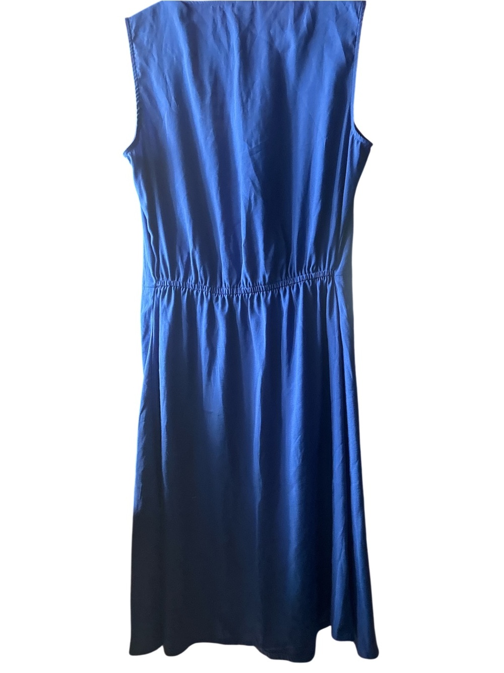 H&M Royal Blue Sleeveless Zip-Front Midi Dress - Picture 3 of 4